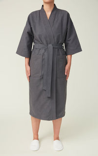 Basic Chamois Microfiber Kimono Bathrobe