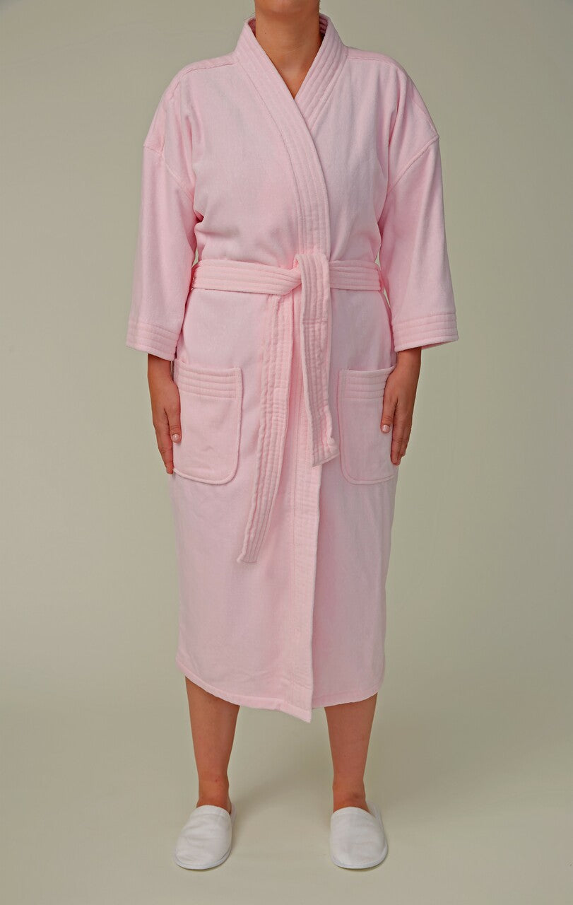 Basic Velour Terry Kimono Bathrobe