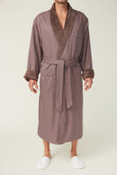 Microfiber Shawl Bathrobe, Plush Lined