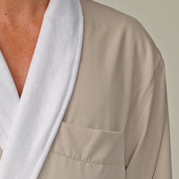 Microfiber Shawl Bathrobe, Terry Lined