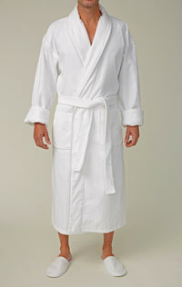 Premium High Low Square Terry Shawl Bathrobe