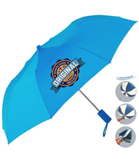 The Revolution Umbrella 42" arc, nylon on a wind reflex frame features an automatic opening and machine tips