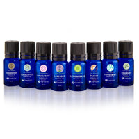 8 Single Note Organic Essential Oil Kit (Bamboo stand, carry bag, guide)