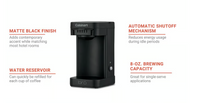 BRU Cuisinart® 1-Cup Pod Coffee Maker, Black