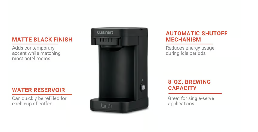 BRU Cuisinart® 1-Cup Pod Coffee Maker, Black