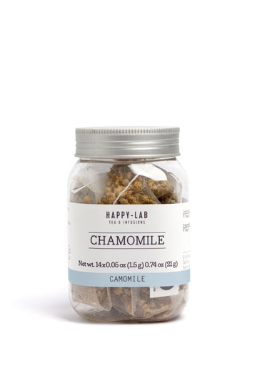 HAPPY-LAB Chamomile-Manzanilla Herbal Tea, 14-Bag Jar
