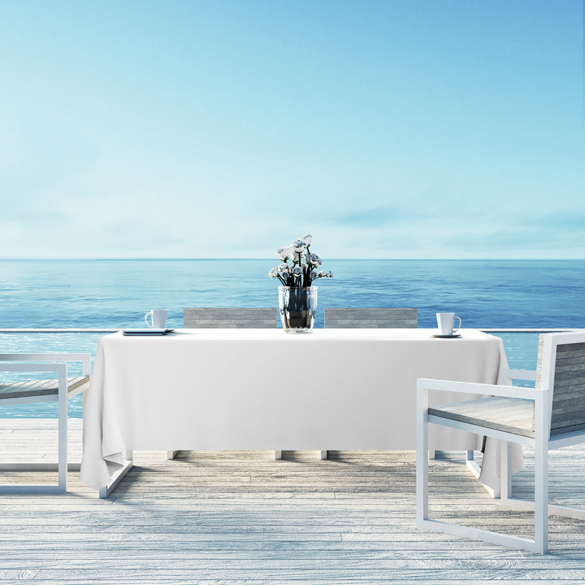 Banquet Table Linen 100% Spun 2 Ply MJS Polyester 42" x 42"
