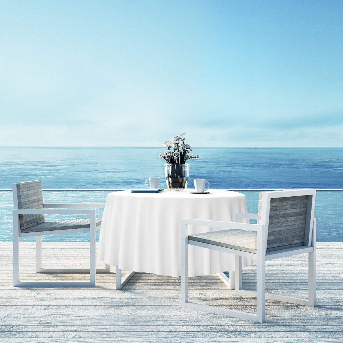 Banquet Table Linen Round Merrow Edge, Standard