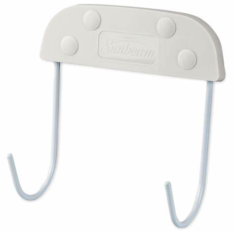 Sunbeam® Ironing Board Holder with Hooks and Wall Bracket with Hardware, White