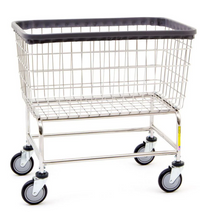Wire Laundry Cart, Large Capacity without garment rack, 4.5 Bu. capacity