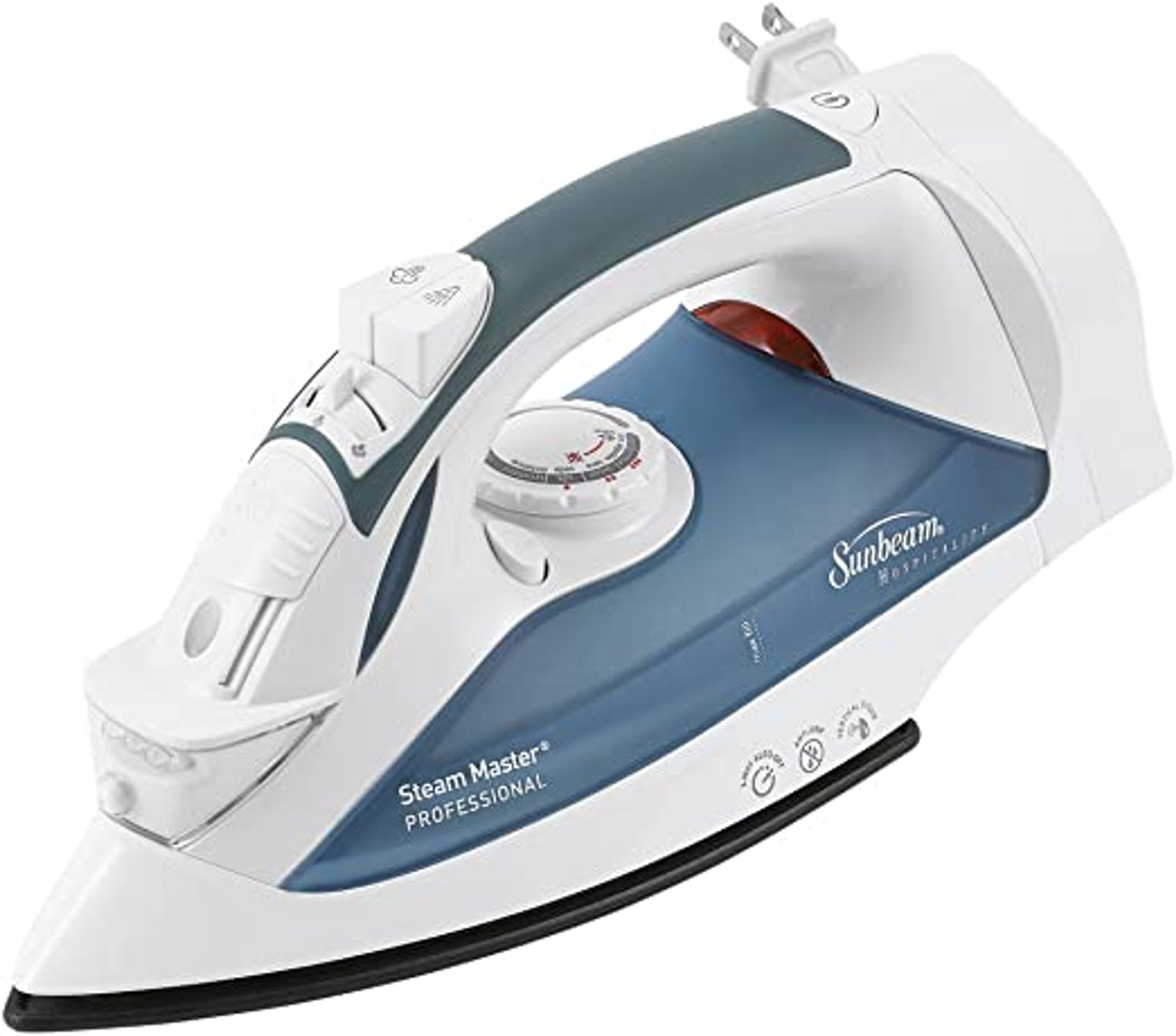 Sunbeam® greensense™ Full-size Steam Master, Motion Smart® with ClearView™ LED light, 3-way Auto Off, Drip Free, Non-Stick Soleplate, Vertical Steam, White