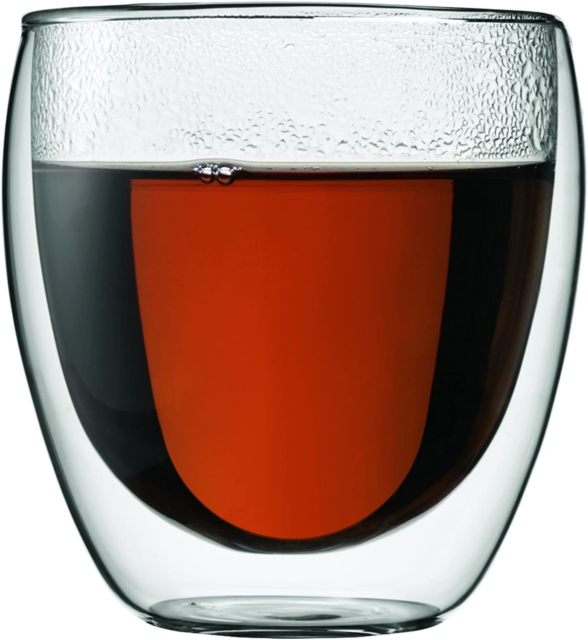 Pavina 2 pcs glass, double wall, small, 0.25 l, 8 oz, USA,
Transparent