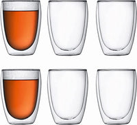 Pavina 6 pcs glass, double wall, medium, 0.35 l, 12 oz,
Transparent