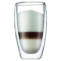 Pavina 2 pcs glass, double wall, large, 0.45 l, 15 oz, USA,
Transparent