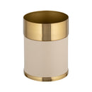 Gold Rush Stainless Wastebasket Taupe