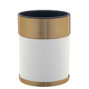 Gold Rush Stainless Wastebasket White
