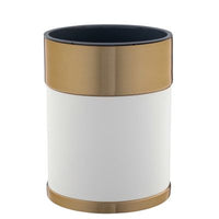 Gold Rush Stainless Wastebasket White