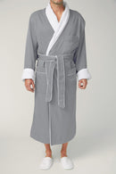 Microfiber Shawl Bathrobe, Plush Lined
