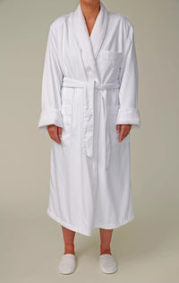 Microfiber Shawl Bathrobe, Plush Lined