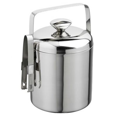 Stainless Steel 1.5qt. Ice Bucket w/Tong