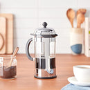 Chambord French Press Coffee Maker, 8 cup, 1.0 l, 34 oz,
stainless steel, Shiny