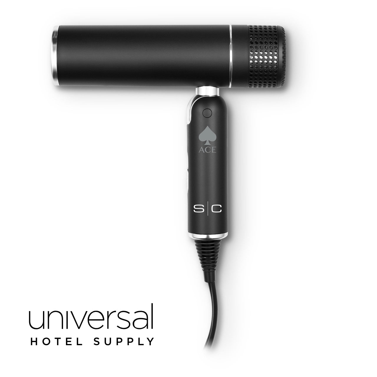 Ace Professional Lightweight Foldable Hair Dryer, 3 Heat and 2 Speed Settings, 1600 Watt