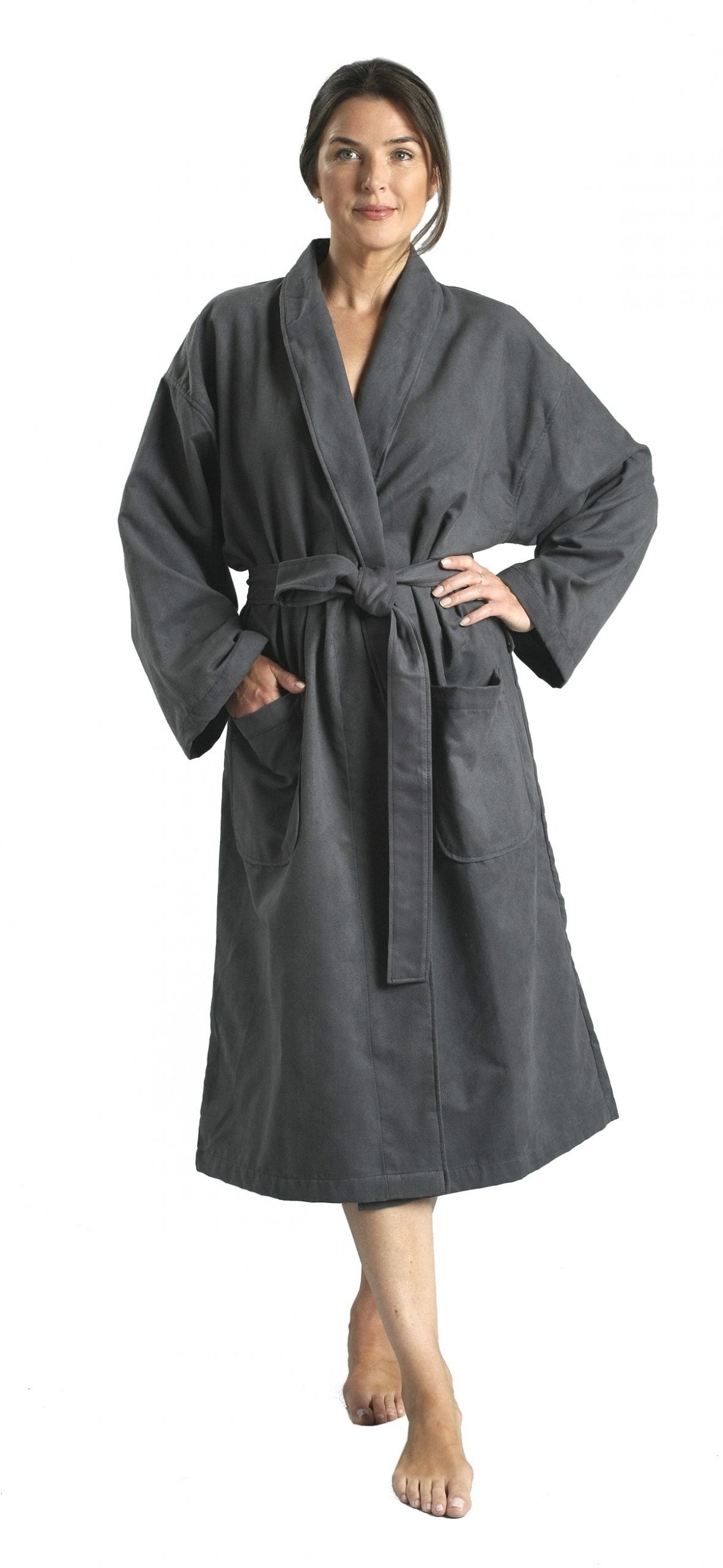 Basic Chamois Microfiber Shawl Bathrobe