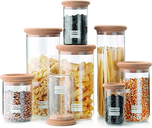 Yohki Storage jar with cork lid, 0.6 l, 20 oz, Cork