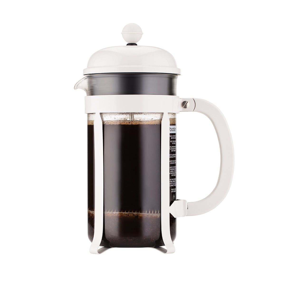 Chambord French Press Coffee Maker, 8 cup, 1.0 l, 34 oz,
stainless steel, Off White
