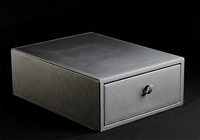 Accessory Box in Grey Leather