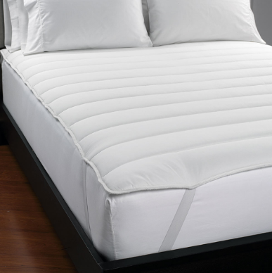 Martex Brentwood II Mattress Topper - T200  60c/40p White Cover, EcoPure Recycle Fiberfill 20oz/yd, Channel Quilted, 2" Anchor Bands, GSA Compliant