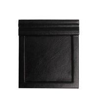 Notepad Holder, 3.4"x3.4" Paper, Faux Leather & Wood