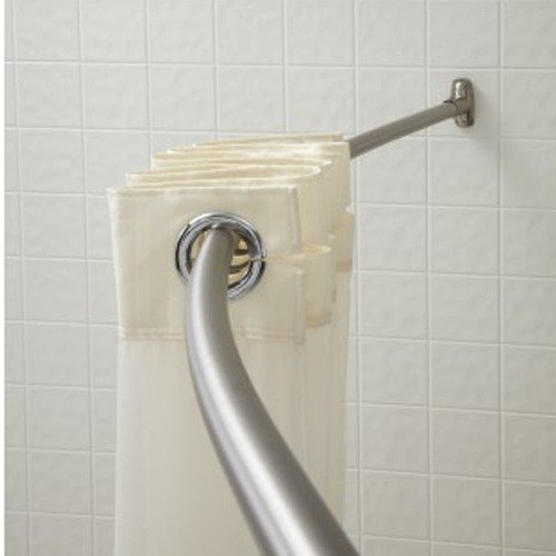 The Crescent® Curved 5' Adjustable Mounted Shower Rod, Bright