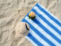 Pool Towel, 100% Cotton, 25#, Pinstripe