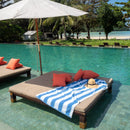 Pool Towel, 100% Cotton, 25#, Pinstripe