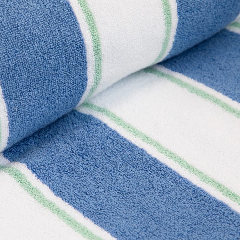 Pool Towel, 100% Cotton, 25#, Pinstripe