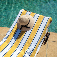 Pool Towel, 100% Cotton, 25#, Pinstripe