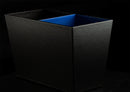 Dual Recycle Wastebasket – 8.47 x 13.4 x 11.42" Black Leatherette