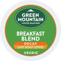 Green Mountain Coffee Roasters® Breakfast Blend Decaf Light Roast Kosher De-Caffeinated K-Cups