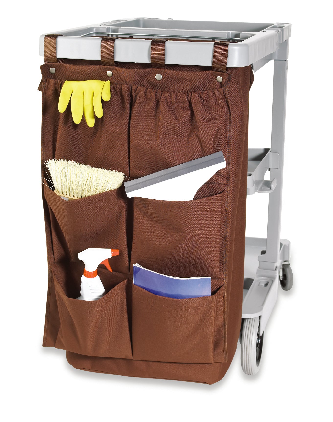 6 Pocket Caddy Bag, Brown