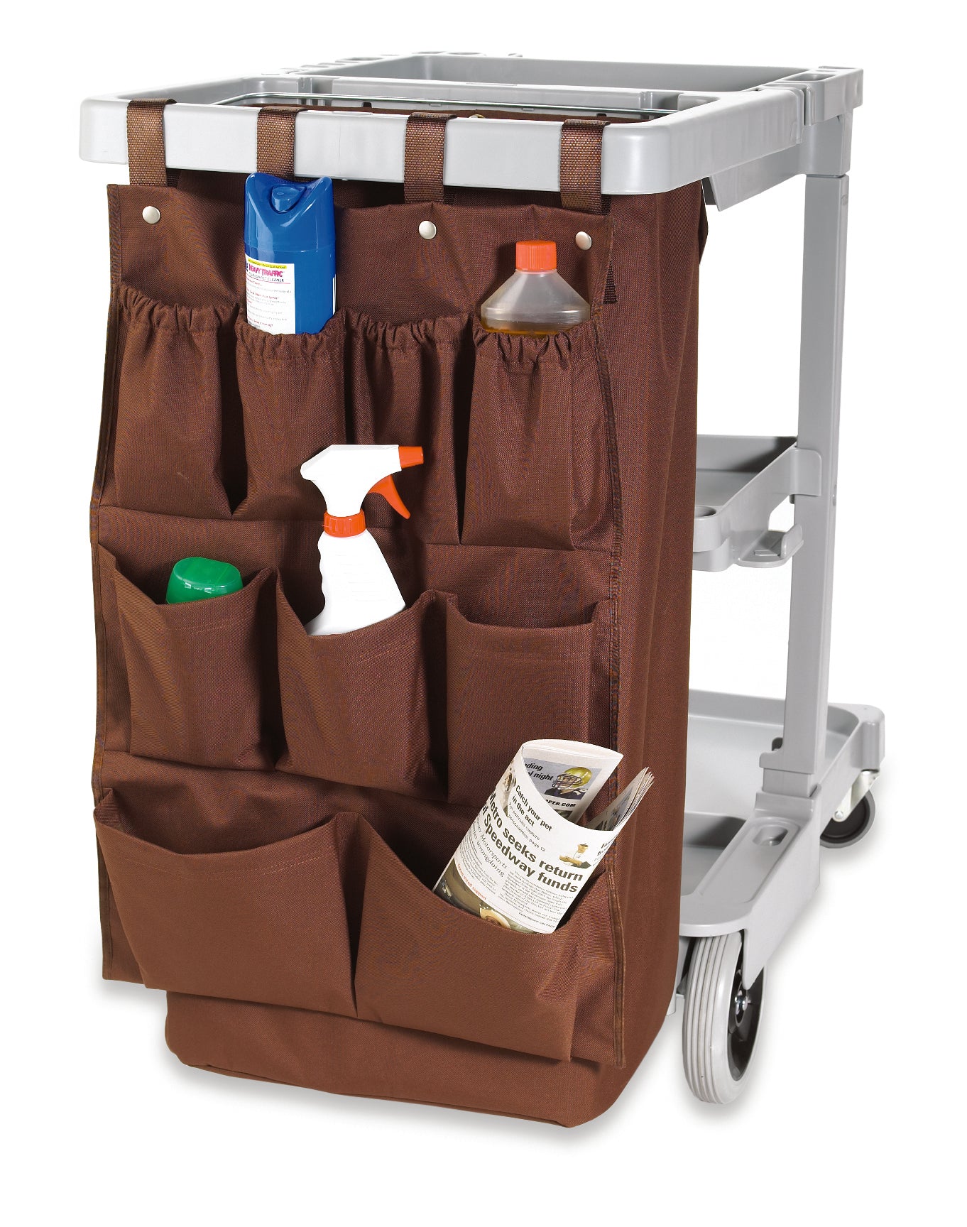 9 Pocket Caddy Bag, Brown