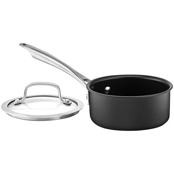 Cuisinart®  1 Quart Saucepan w/ Cover, Black