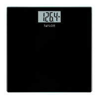Digital Glass Bathroom Scale with Black Finish