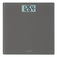 Digital Glass Bathroom Scale with Charcoal Finish