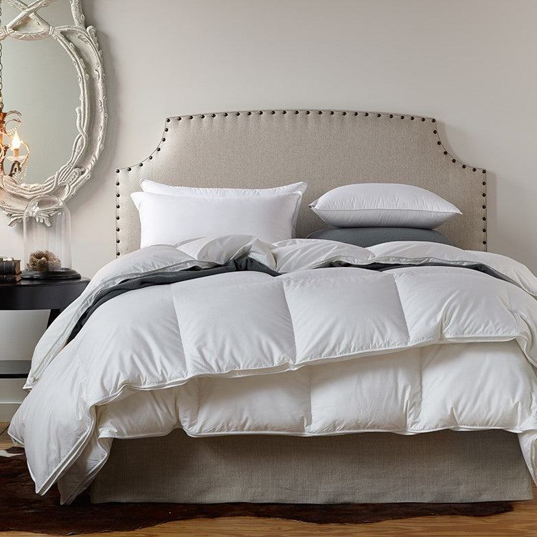 Continuous Comfort, Down-Alternative, Medium Weight, 14" Quilted Sewn-Through Boxstitch, T230 100% Cotton Shell, Double Needle, Sewn Through Edge, Cotton Piping