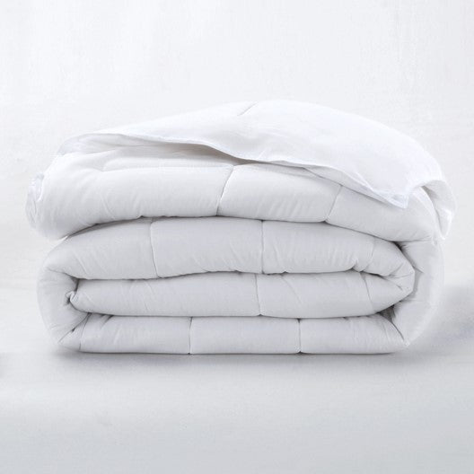 Ecoluxe Down-Alternative, Medium Weight, 6" Quilted Sewn-Through Boxstitch, Microfiber Shell, Knife Edge