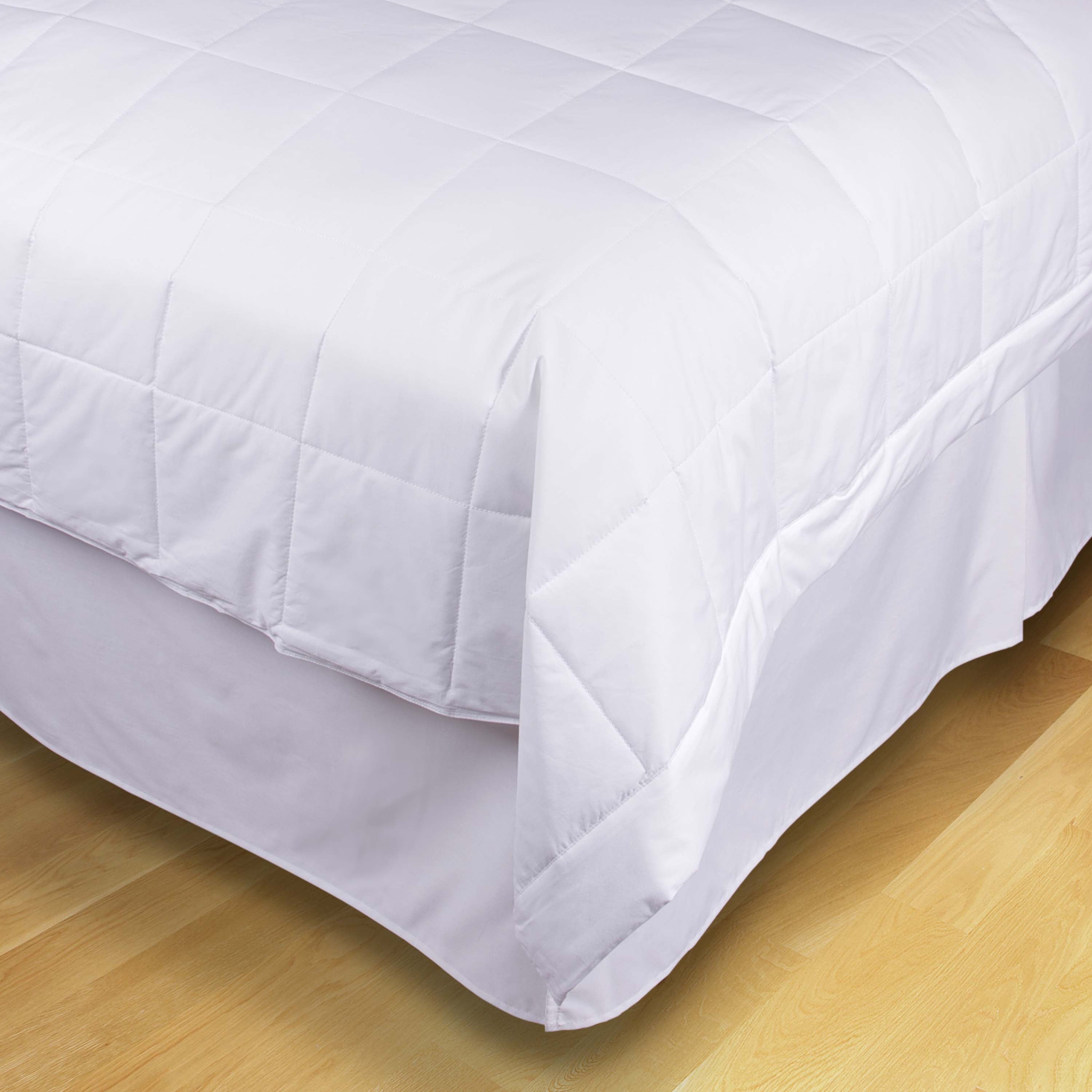 EcoPure Down-Alternative Quilted Blanket, 6" Sewn-Through Box, T-240 100% Cotton Shell, Light Weight