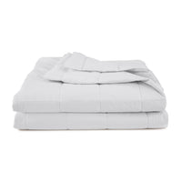 EcoPure Down-Alternative Quilted Blanket, 6" Sewn-Through Box, T-240 100% Cotton Shell, Light Weight