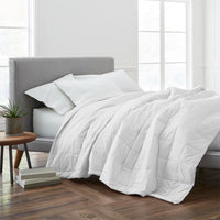EcoPure Down-Alternative Quilted Blanket, 6" Sewn-Through Box, T-240 100% Cotton Shell, Light Weight