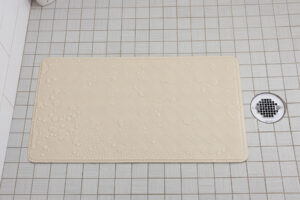 Rubber Bath Mat, Non-Slip, Ecru